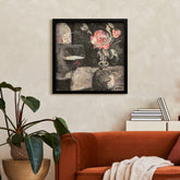 Bartender - Hand-Made Dimensional Art Collage, Under Glass, Encased on a Black Shadowbox Frame